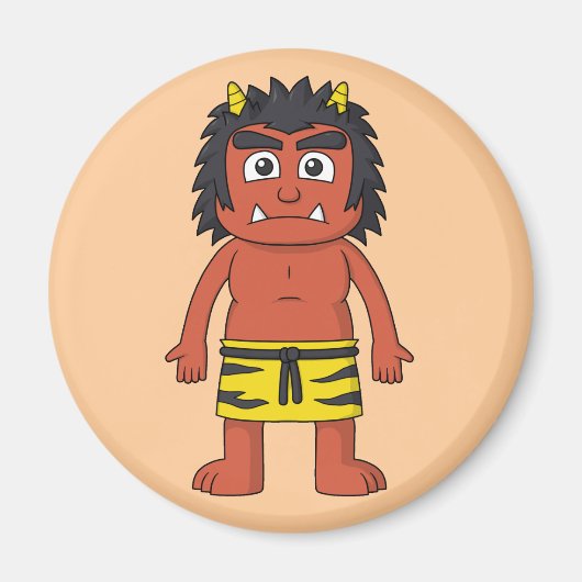Japanisch Red Oni Magnet (Vorne)