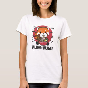 Japanisch Red Panda Ramen Kawaii Noodles T-Shirt