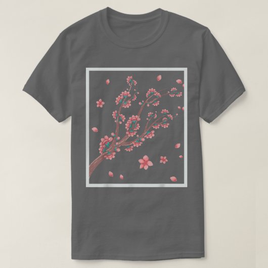 Japanisch Rosa Blume Blossom Sakura Cherry Blossom T-Shirt (Design vorne)