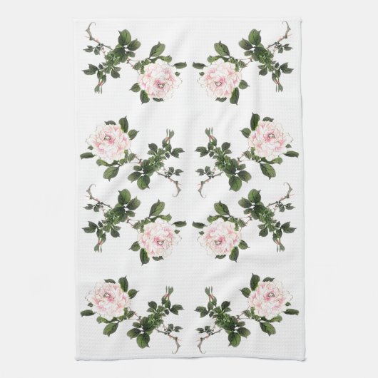 Japanisch Rose Blume Bairei Küche Handtuch (Vertikal)