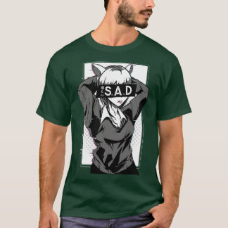 Japanisch Sad Girl Glitch T-Shirt