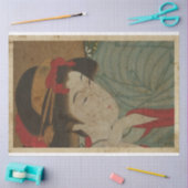 Japanisch Sad Girl Woodblock Print Ukiyo Style Seidenpapier (Basteln)