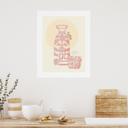 Japanisch Sake Kanji/Hiragano Kunst, Dichtung und Poster (Küche)