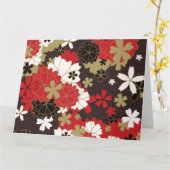 Japanisch Sakura Art Elegantes florales Muster Karte (Gelbe Blume)