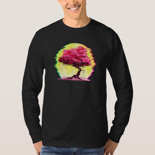 Japanisch Sakura Cherry Blossom Vaporwave Japan Ae T-Shirt (Vorderseite)