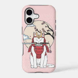 Japanisch Sakura Samurai Cat Poster