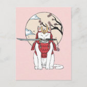 Japanisch Sakura Samurai Cat Poster Postkarte (Vorderseite)