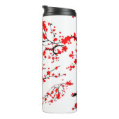 Japanisch, Sakuralbaum, Kirschblüte, Blumenkunst Thermosbecher (Nach rechts gedreht)