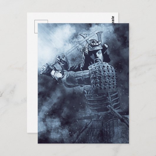 Japanisch SAMURAI Abstrakt Warrior Mystical Art Postkarte (Vorne/Hinten)