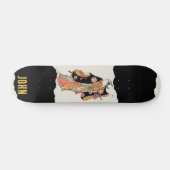 Japanisch Samurai Black Skateboard (Horizontal)
