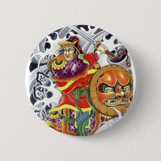 Japanisch Samurai Button (Vorderseite)