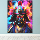 Japanisch Samurai Canvas Print Leinwanddruck (Insitu (Holzboden))