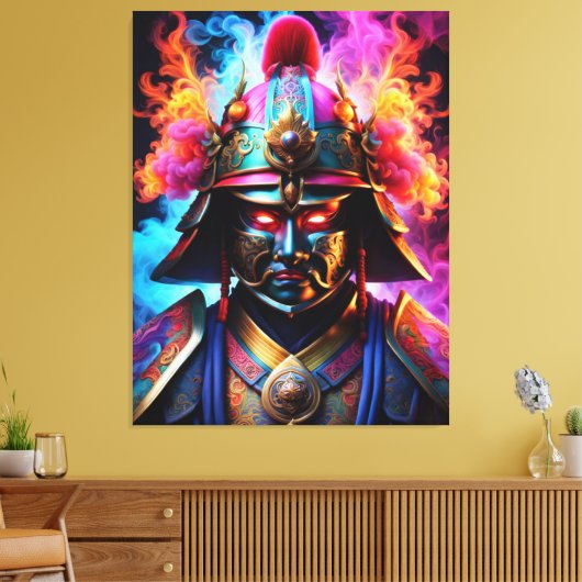 Japanisch Samurai Canvas Print Leinwanddruck (Insitu (Wohnzimmer))