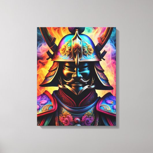 Japanisch Samurai Canvas Print Leinwanddruck (Vorderseite)