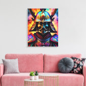 Japanisch Samurai Canvas Print Leinwanddruck (Insitu (Wohnzimmer))