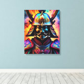Japanisch Samurai Canvas Print Leinwanddruck (Insitu (Holzboden))