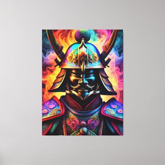 Japanisch Samurai Canvas Print Leinwanddruck (Vorderseite)