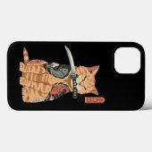 Japanisch Samurai Cat iPhone 13 Hüllen (Rückseite (Horizontal))