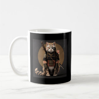 Japanisch Samurai Cat Kaffeetasse