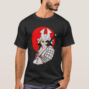Japanisch Samurai Cat Katana Japanischer Bobtail C T-Shirt