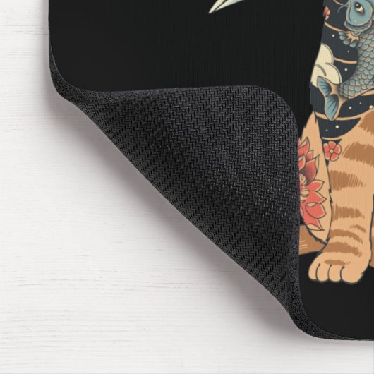 Japanisch Samurai Cat Mouse schlecht Mousepad (Ecke)