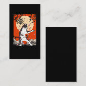 Japanisch Samurai Cat Swordsman Kitten Visitenkarte (Vorne/Hinten)
