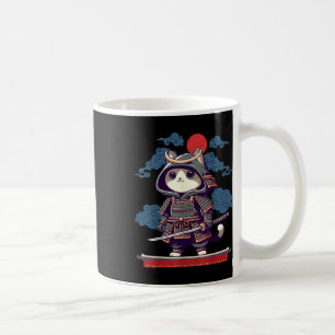 Japanisch Samurai Cat Tattoo Kawaii Ninja Cat Anim Kaffeetasse