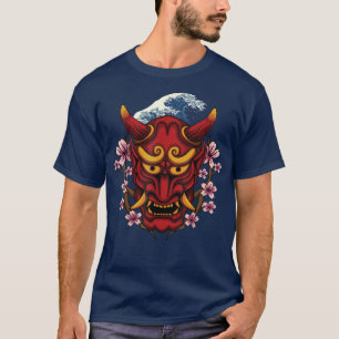 Japanisch Samurai & Charaktere I Japanisch Oni Mas T-Shirt