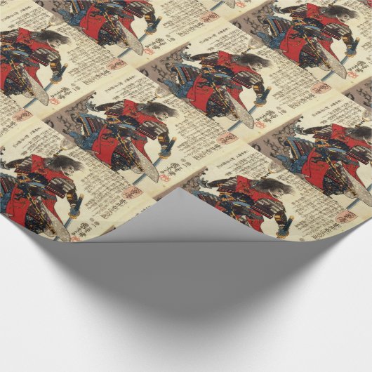 Japanisch Samurai Cool Oriental Classic Warrior Ar Geschenkpapier (Ecke)