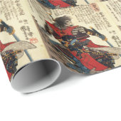 Japanisch Samurai Cool Oriental Classic Warrior Ar Geschenkpapier (Rolleneckpunkt)
