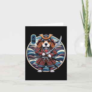 Japanisch Samurai Dog Tattoo, Beagle Kawaii Ninja  Karte