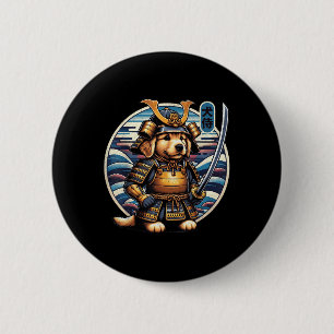 Japanisch Samurai Dog Tattoo, Golden Retriever Kaw Button