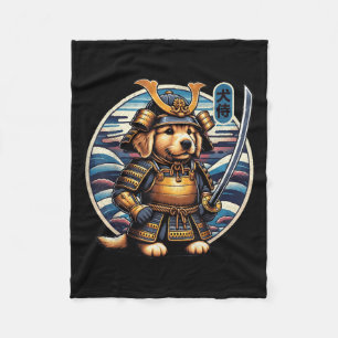 Japanisch Samurai Dog Tattoo, Golden Retriever Kaw Fleecedecke