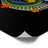 Japanisch Samurai / Dragon Poster (Ecke)