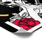 Japanisch Samurai Floral Warrior Geisha Frau Tokyo Poster (Ecke)