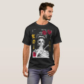 Japanisch Samurai Floral Warrior Geisha Woman Toky T-Shirt (Vorne ganz)
