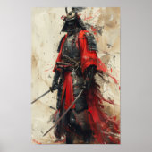 Japanisch Samurai Full Body Portrait Print Poster (Vorne)