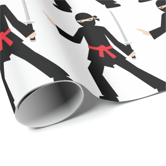 Japanisch Samurai Geschenkpapier (Rolleneckpunkt)