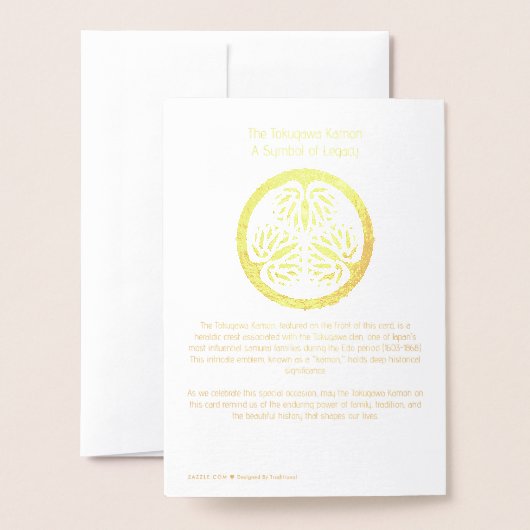 Japanisch Samurai Geschichte Tokugawa Radiant Folienkarte (Rückseite mit Umschlag)