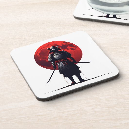 Japanisch Samurai Getränkeuntersetzer (Linke Seite)