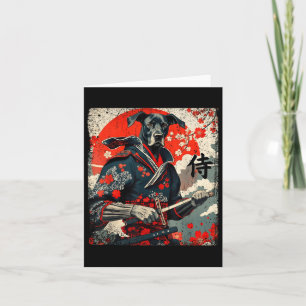 Japanisch Samurai Great Dane Tattoo Kawaii Ukiyo-e Karte