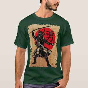 Japanisch Samurai Helmet Warrior Rising Sun Japan  T-Shirt