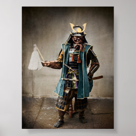 Japanisch Samurai im Kommandanten von Armor Poster