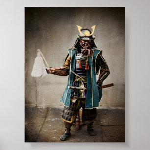 Japanisch Samurai im Kommandanten von Armor Poster