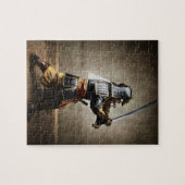 Japanisch Samurai in Armor mit Katana Puzzle (Horizontal)