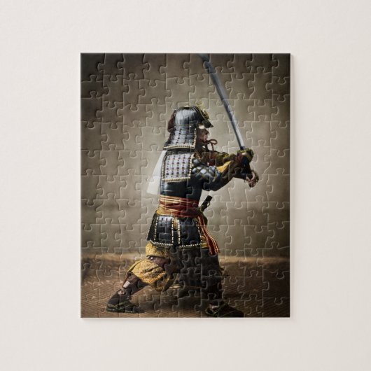 Japanisch Samurai in Armor mit Katana Puzzle (Vertikal)