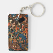 Japanisch Samurai kämpfen Python Key Ring Schlüsselanhänger (Rückseite)
