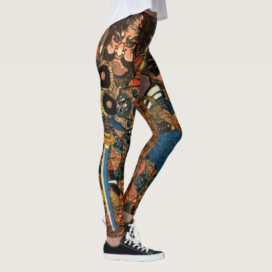 Japanisch Samurai kämpft Python Leggings (Rechts)