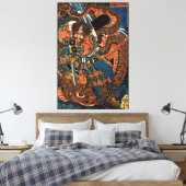 Japanisch Samurai kämpft Python Leinwanddruck (Insitu (Schlafzimmer))