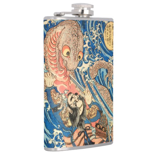 Japanisch Samurai kämpft Salamander Flachmann (Rechts)